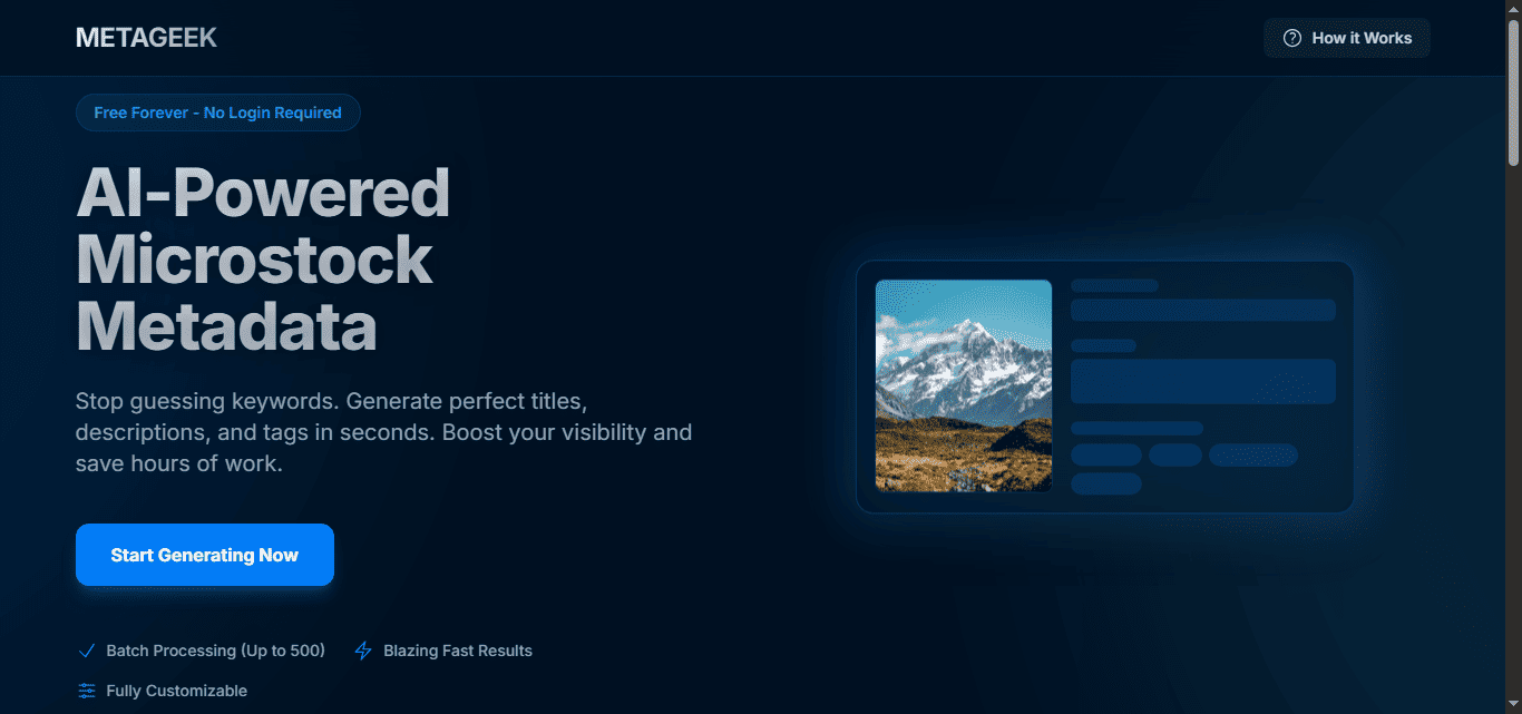 Metageek - Microstock Metadata generator